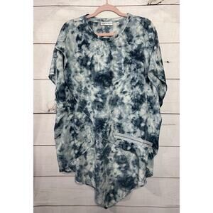 Patrizia Luca Top Blue Tie Die Size Medium Unique Stylish Fun!